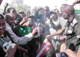 Why NASA Youths Burnt American Flags Outside Milimani Law Courts in Nairobi