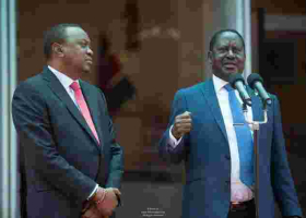 The Only Four Individuals that Raila Carried to His Unity Meeting with President Kenyatta