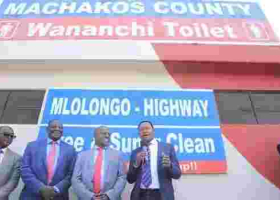 Machakos Governor Alfred Mutua Builds Public Toilet in a Record Seven Days