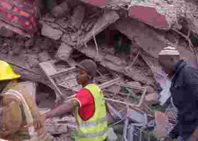 Several People Feared Trapped as 4-Story Building Comes Down in Nairobi