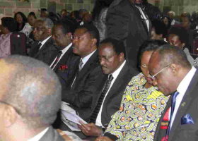 Man Names Kibaki, Kalonzo among 10 Kenneth Matiba's 'Enemies' During His Funeral Service in Nairobi