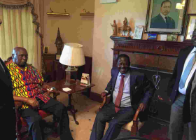Raila Visits Retired President Moi at His Rural Kabarak Home