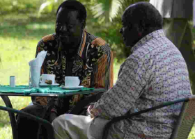 Raila Meets Retired President Mwai Kibaki in Nairobi