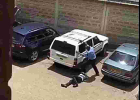 Outrage as Disturbing Video of Kenya Police Officer Brutalizing Unarmed Man Goes Viral Online [VIDEO]