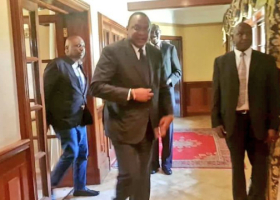 President Kenyatta Visits Retired President Moi at His Rural Home