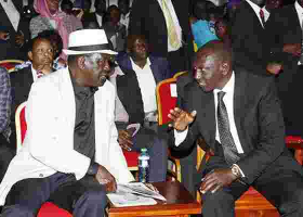 Ruto, Raila Face-off over 2017 Elections as they Share Podium