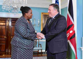 Foreign Affairs Minister Monica Juma Meets Top US Gov't Officials Ahead of President Uhuru Visit to the US
