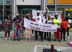 Kenyans Living in Germany Hold Demos Outside Kenyan Embassy in Berlin