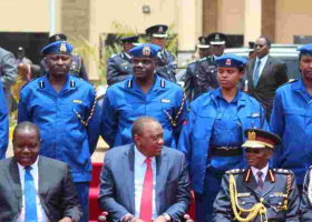 Kenyans Online Unimpressed by New Police Uniform Unveiled by President Kenyatta
