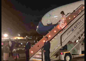 US First Lady Melania Trump Lands at JKIA