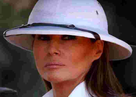 US First Lady Melania Trump on the Spot over Colonial Pith She Wore While in Kenya