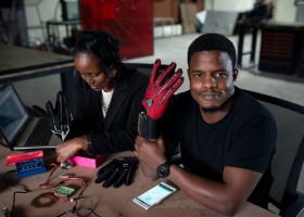 Kenyan Man, 25, Invents Smart Gloves that Change Sign Language Movements into Audio Speech