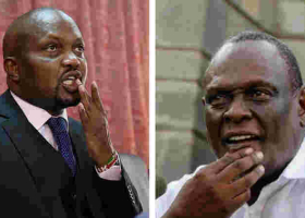 MP Moses Kuria, Former Jubilee Vice-Chair David Murathe in Near Fistfight on Live TV