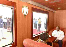 Museveni Becomes First Visiting Head of State to Ride on Kenya's SGR