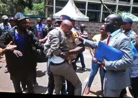 Furious Ekeza Sacco Members Attack Bishop David Gakuyo's Lawyer Outside Nairobi Court