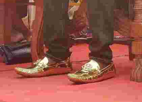 Nairobi Governor Mike Sonko Pictured Wearing Gold Shoes Worth Millions [PHOTOS]