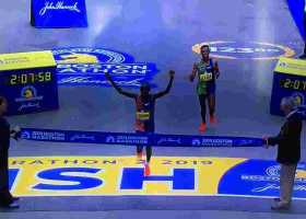 Lawrence Cherono of Kenya Wins 2019 Boston Marathon