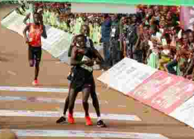 Kenyan Athlete Awarded $15,000 after Giving Up on Winning Marathon to Rescue Collapsed Rival