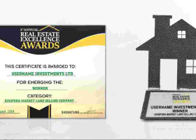 Username Investment Ltd. Wins the Coveted 2019 Diaspora Market Land Selling Company Award