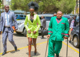 Kenyan Singer Akothee Causes Drama at Parliament as She Arrives in Micro Mini-Skirt