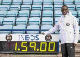 #INEO159Challenge: Kenya's Eliud Kipchoge Lands in Vienna in Fresh Bid to Beat 2-Hour Marathon Barrier