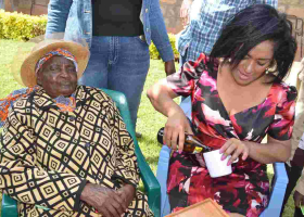 Kenyans Online React After Esther Passaris Served Beer to Elderly People on Christmas