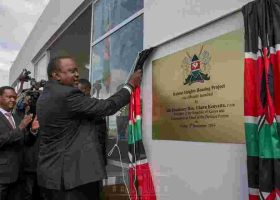 Uhuru Launches Construction of 8,000 UN-Funded Affordable Houses in Mavoko