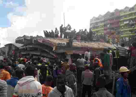 Several Feared Trapped as 6-Story Building Collapses in Nairobi