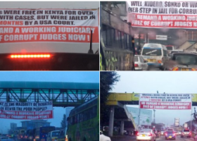 Mysterious Banners Rebuking Kenya's Judiciary Crop Up Along Nairobi Roads