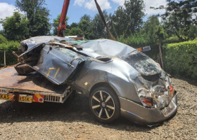 Two Young Kenyan Men Crash Sh27 Million Bentley While Racing [VIDEO]