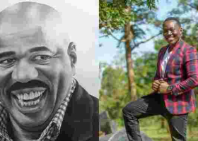 US Comedian and TV Host Steve Harvey Seeks to Meet Kenyan Artist Who Drew His Portrait