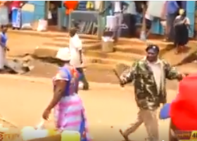 Uproar as Kenyan Policemen are Filmed Caning Food Vendors, Destroying Their Stock