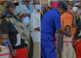 Kenyan Woman Who was Photographed Wearing Face Mask Made from Plastic Bottle Gifted Sh100,000