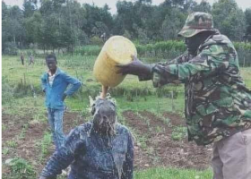 Uproar as Chief is Snapped Pouring Hot Liquid on Kenyan Granny’s Face