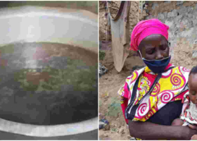 Sad: Kenyan Widow Resorts to Boiling Stones for Her Starving Children 