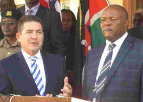 US Ambassador Kyle McCarter Shames Kericho Governor Chepkwony for ‘Relaunching’ Equipment Donated by the US 