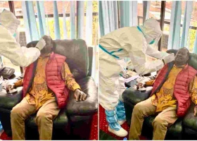Raila Undergoes Covid-19 Testing in Nairobi