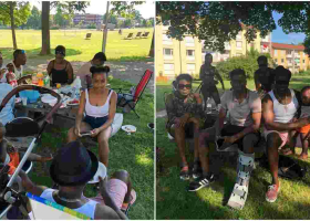 Kenyans in Sweden Pay a Visit to Injured Harambee Stars Defender Eric Ouma