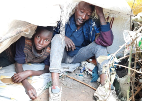 Single Kenyan Father and His Son Say They Have Been Living in the Thickets after Losing Livelihood Because of the Covid-19 Pandemic