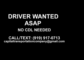 Driver Wanted As Soon as Possible - No CDL Required