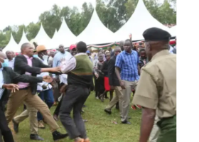 Drama as Man Tries to Attack Deputy President William Ruto in Murang'a 