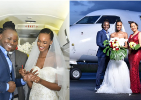 Kenyan Man Breaks the Internet as He Weds Lover Inside Moving Plane 