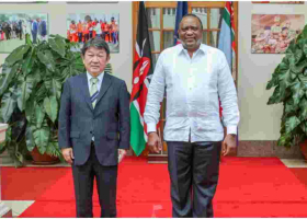 Uhuru Hosts Visiting Japan Foreign Affairs Minister at State House, Nairobi 