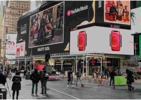 Kenyan Band Sauti Sol’s Song 'Suzanna' Featured on New York’s Times Square  