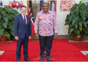 Uhuru Bids Farewell to Outgoing US Ambassador to Kenya Kyle McCarter