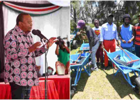 Kenyan Youth Want Jobs, Not Wheelbarrows, Uhuru Tells Ruto  