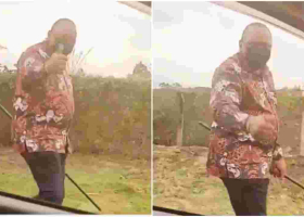 President Uhuru Videotaped Taking a Walk Along the Roadside Alone 