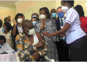 Dr. Patrick Amoth Makes History as the First Kenyan to Receive COVID-19 Jab 