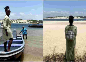 Hollywood Star Lupita Nyong’o Vacationing in Lamu 