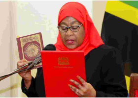 Samia Suluhu Sworn-in as Tanzania's First Female President 